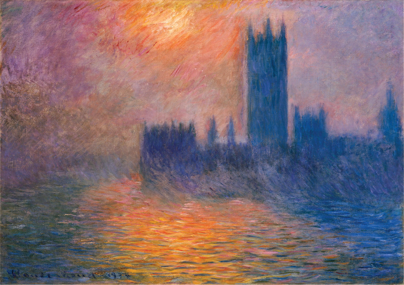 The Houses of Parliament, Sunset