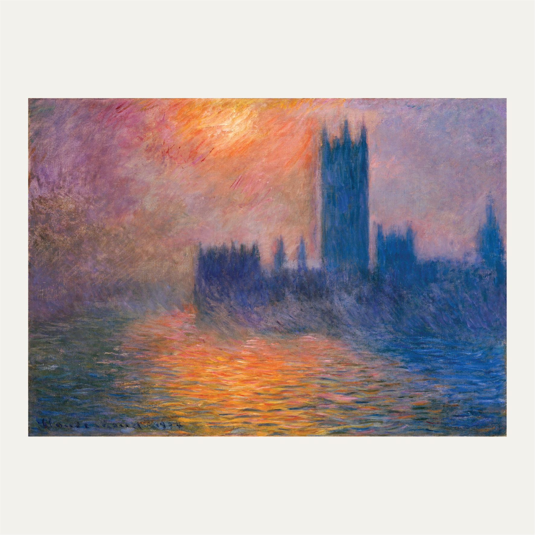 The Houses of Parliament, Sunset