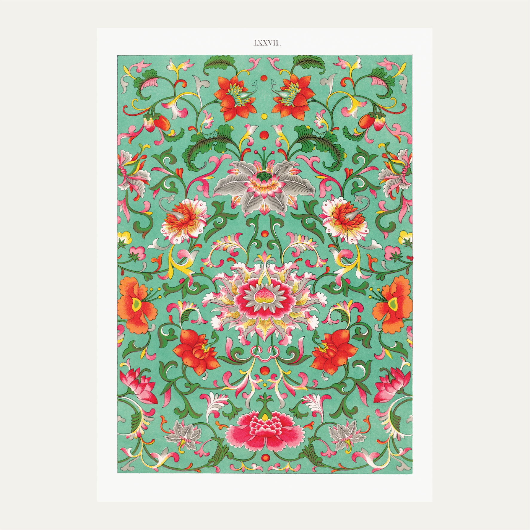 Colourful floral pattern