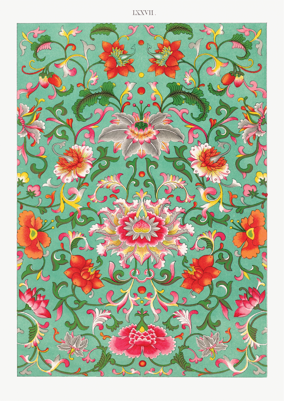 Colourful floral pattern