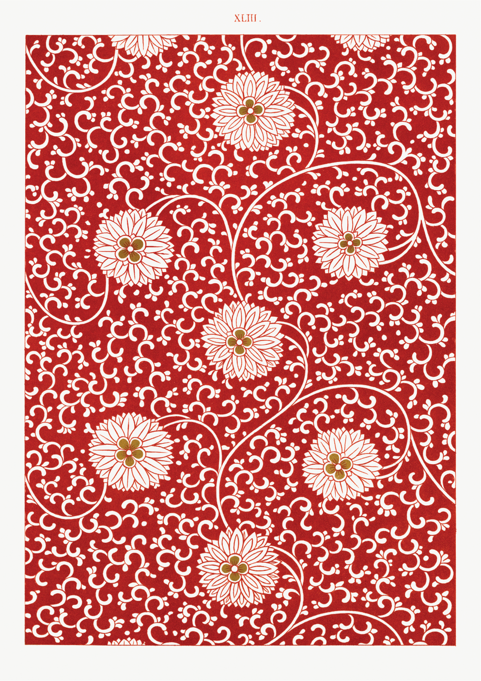 Red floral pattern
