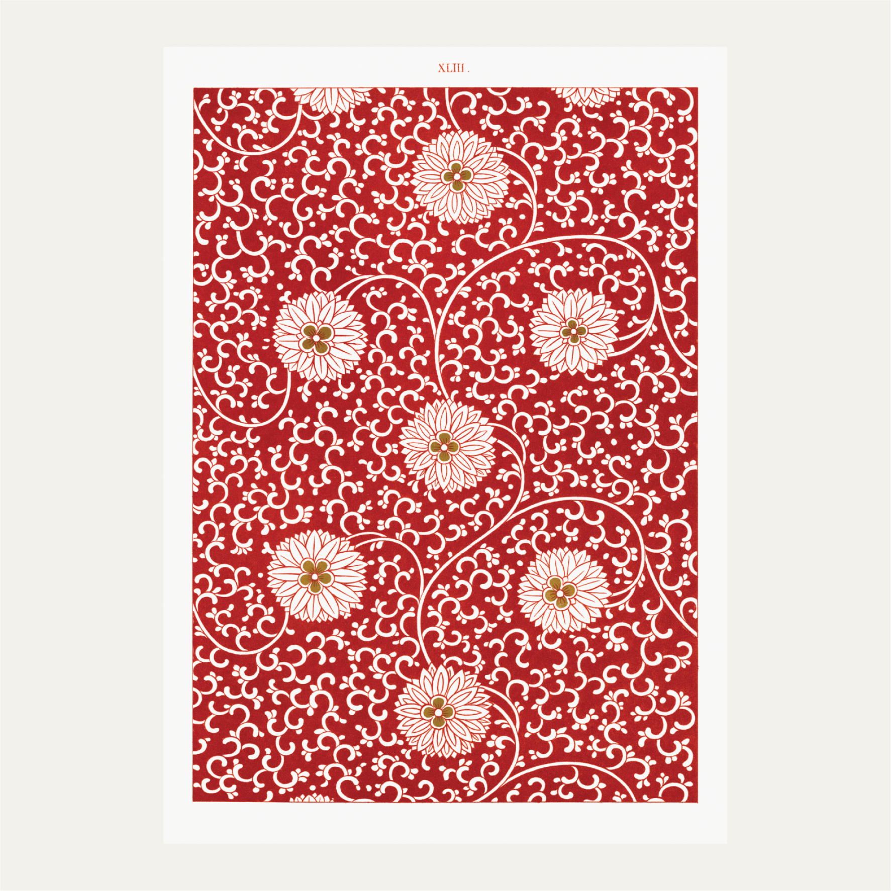 Red floral pattern