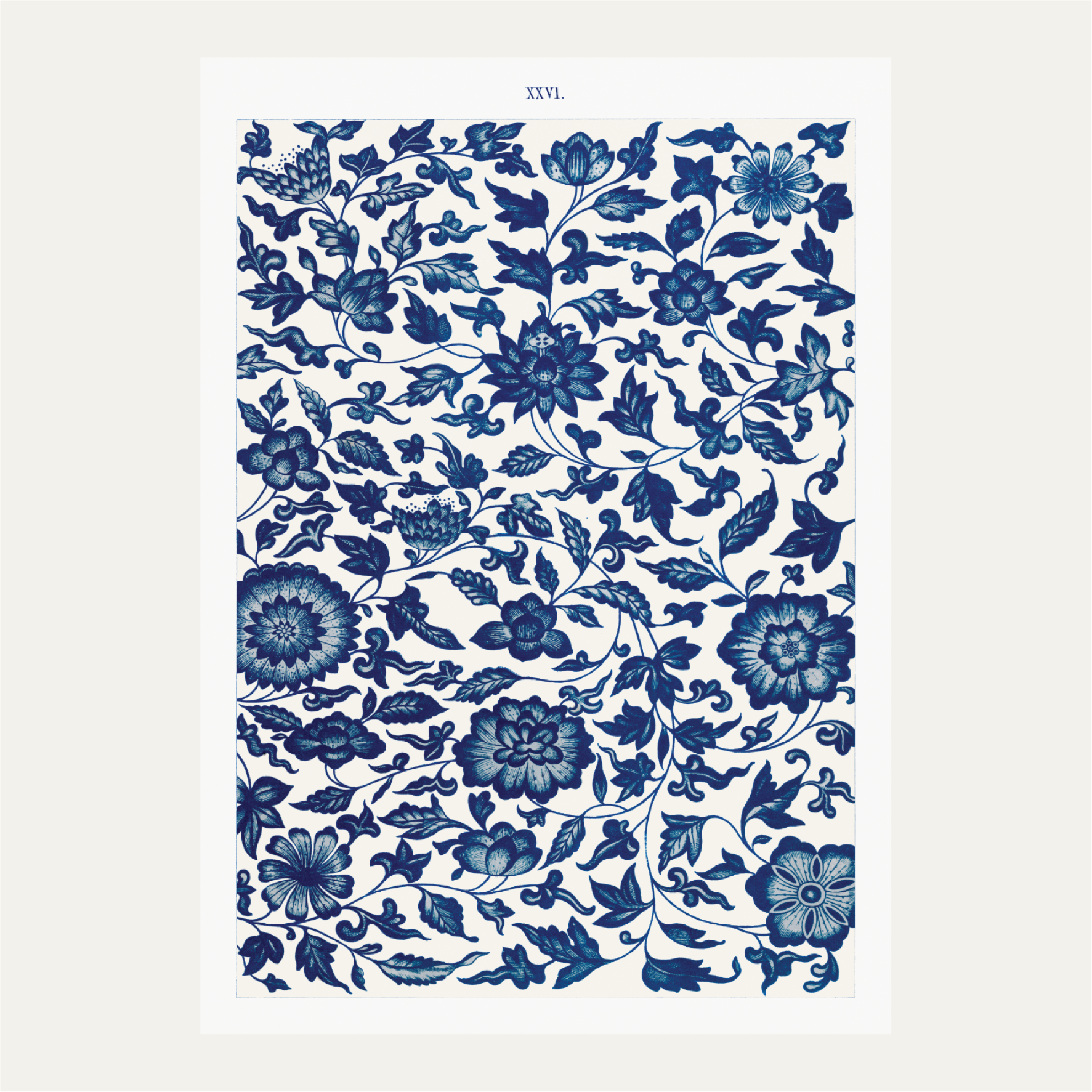 Blue flower pattern