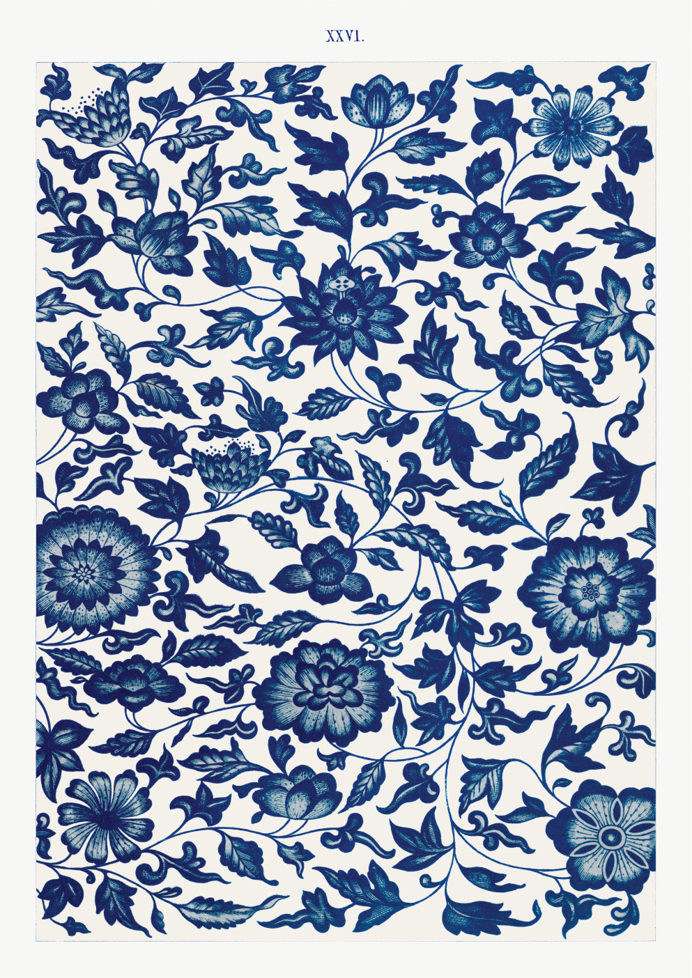 Blue flower pattern