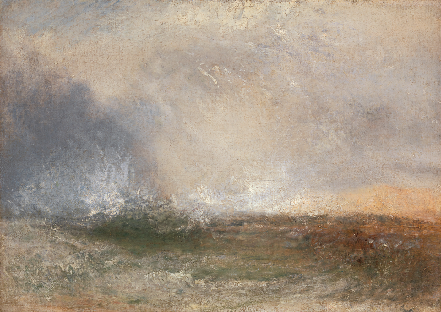 Stormy Sea Breaking on a Shore