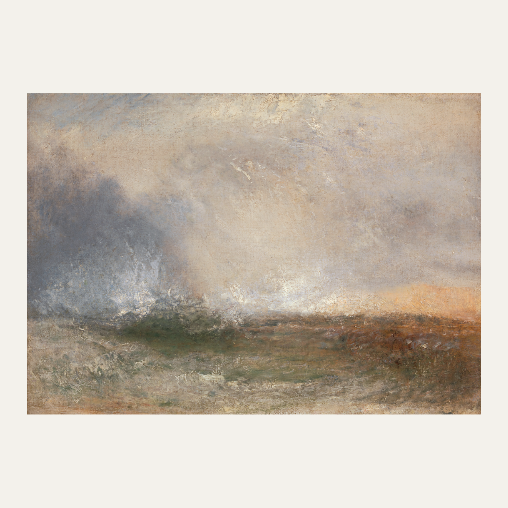 Stormy Sea Breaking on a Shore