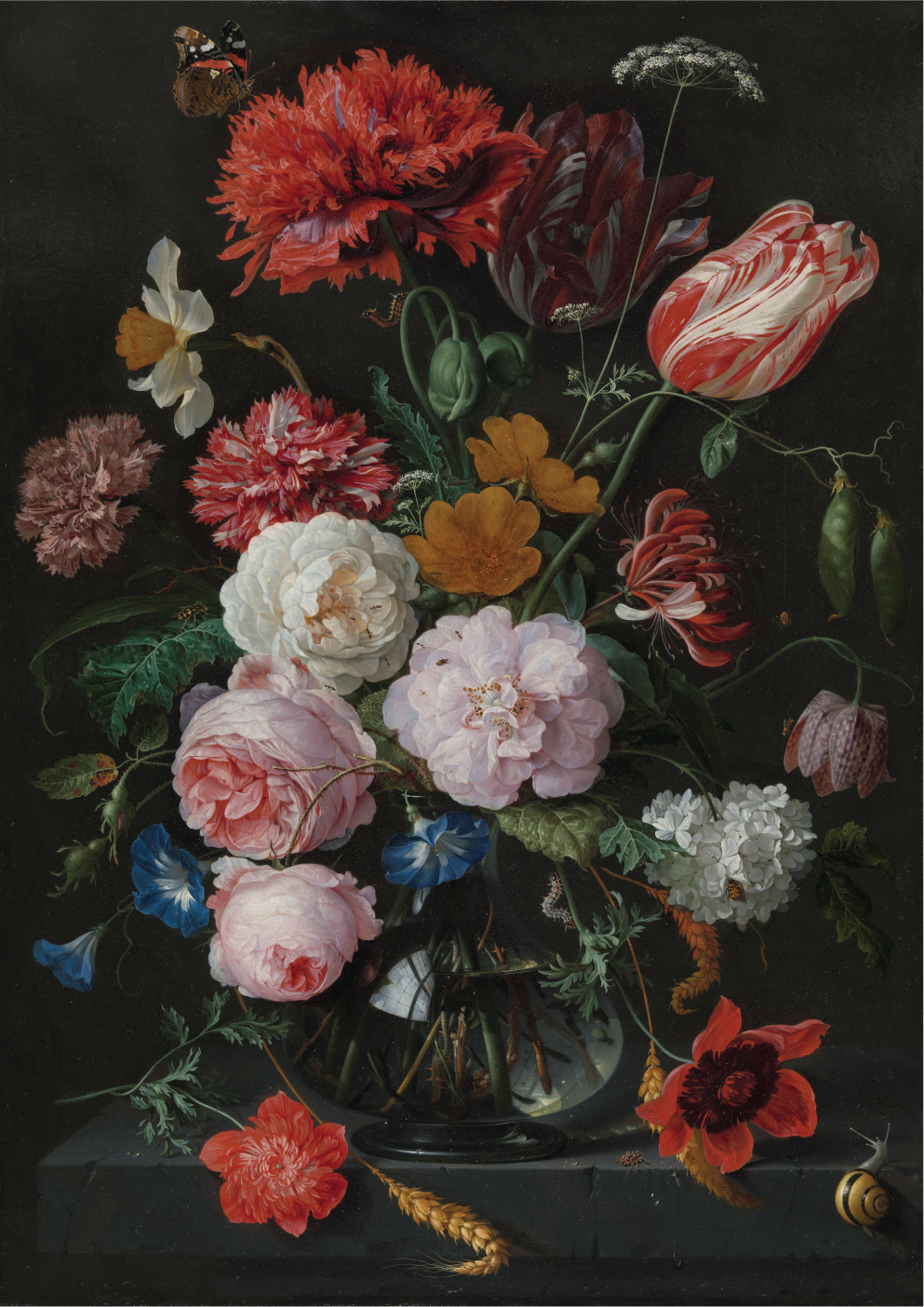 Still Life with Flowers in a Glass Vase