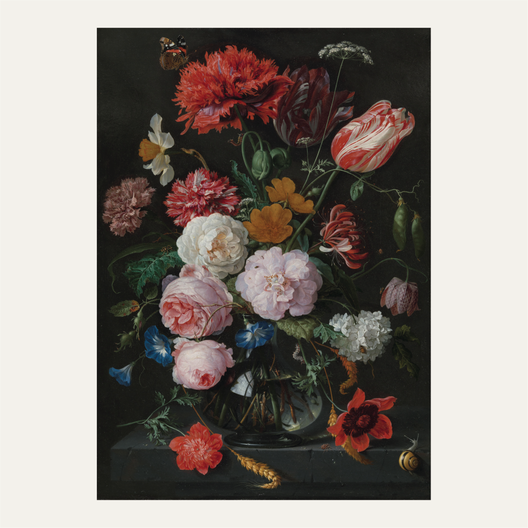 Still Life with Flowers in a Glass Vase