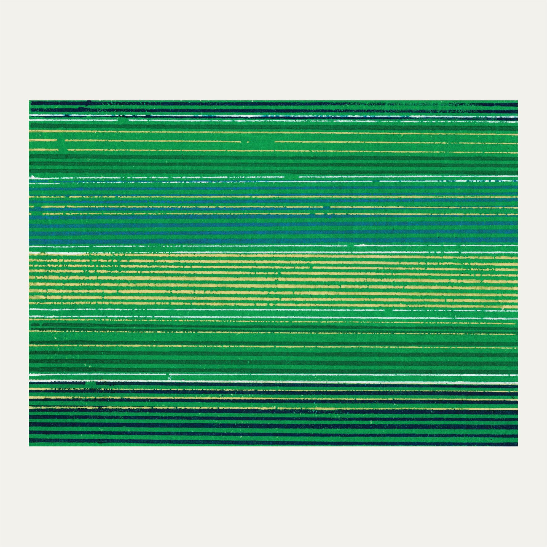 Green vintage woodblock print