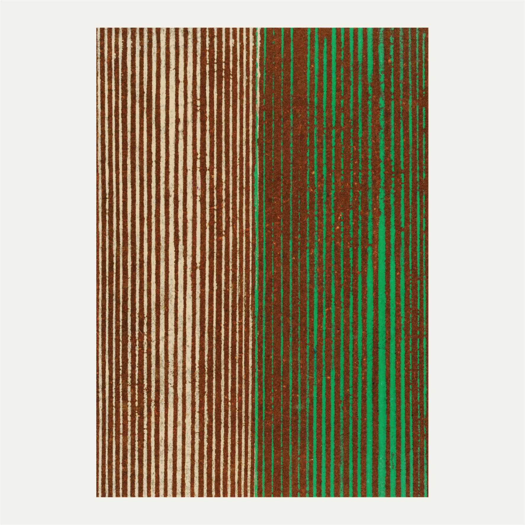 Brown vintage woodblock print (1904)