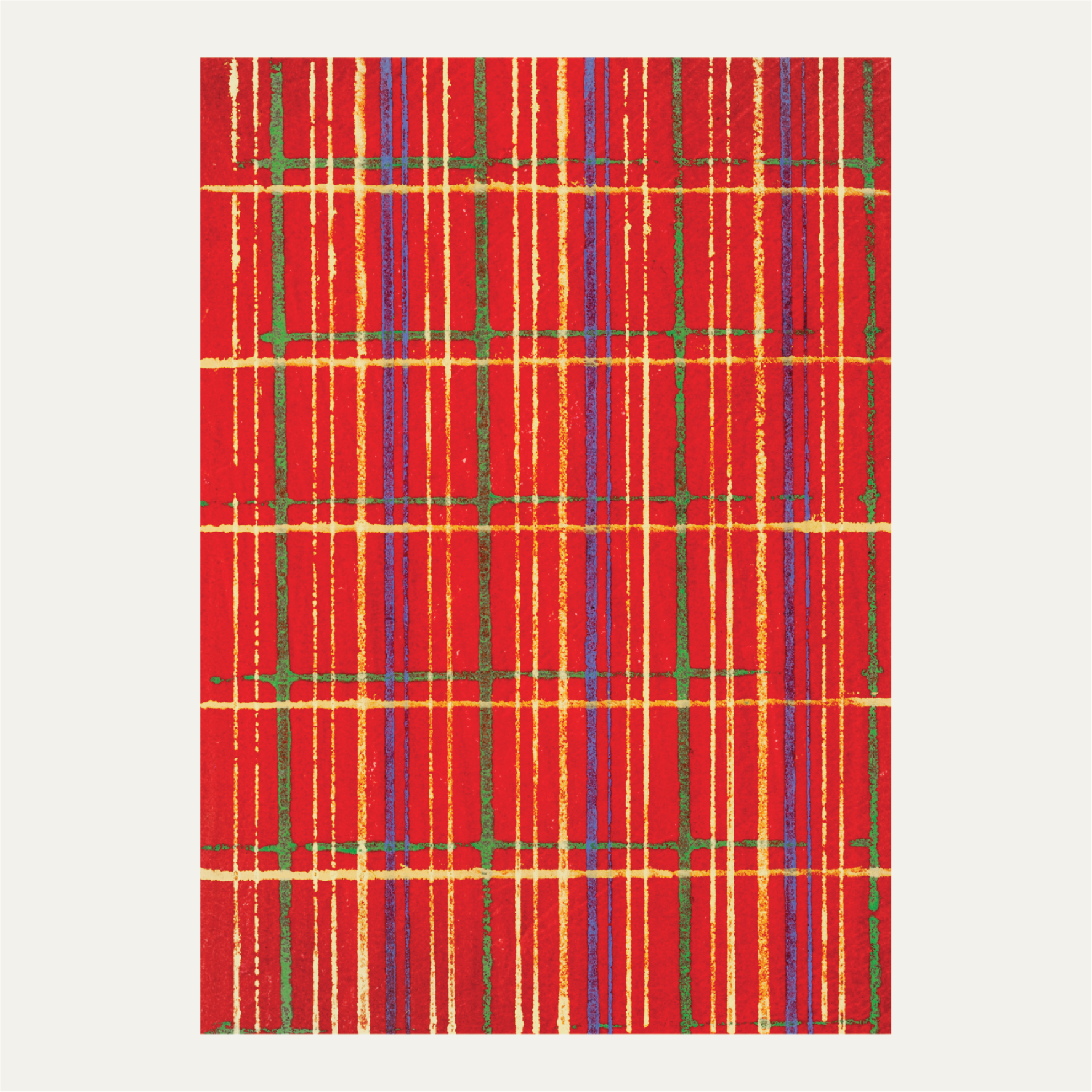 Red vintage woodblock print (1904)