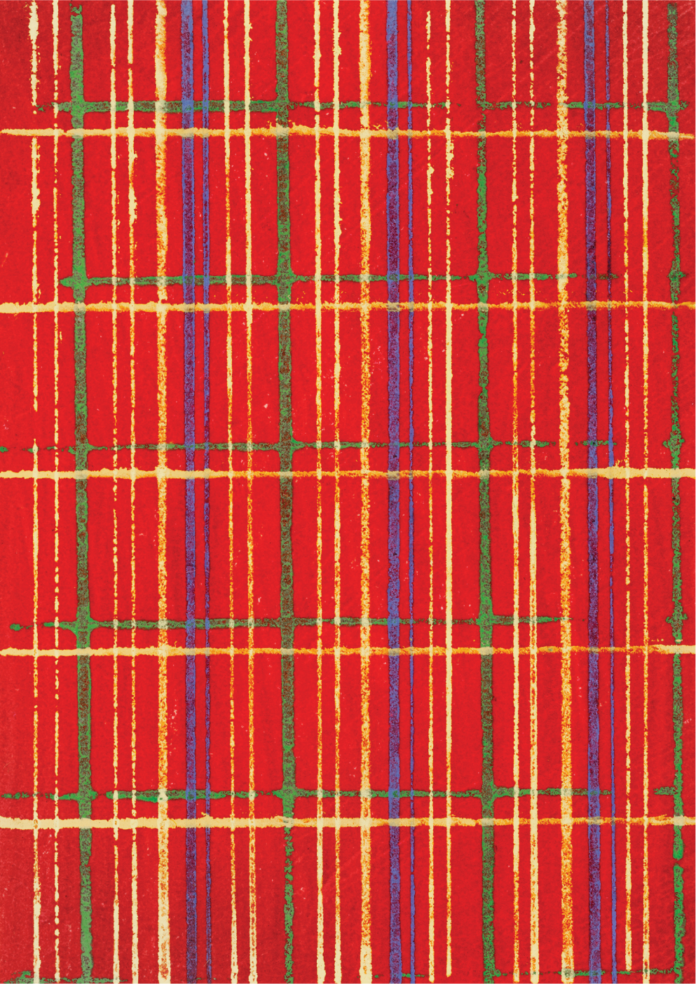 Red vintage woodblock print (1904)