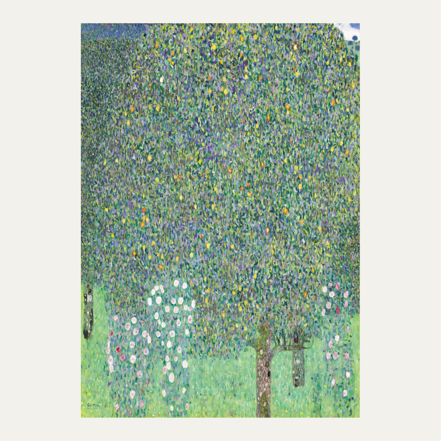 Rosebushes under the Trees